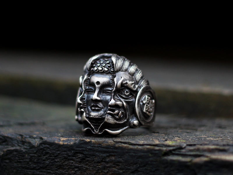 Buddha Devil Silver Ring - Holy Buyble