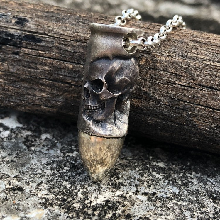 Bullet Skull Necklace - Holy Buyble