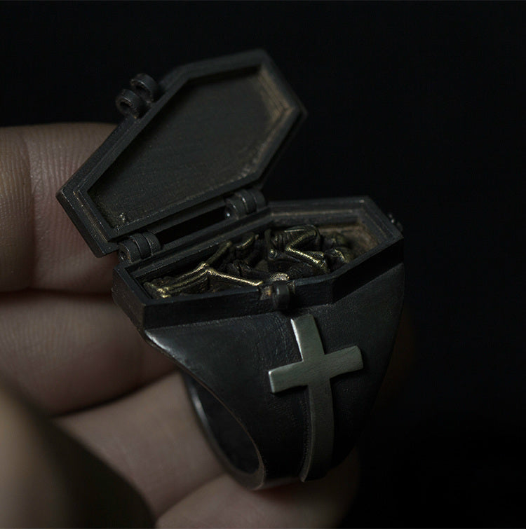 Coffin Couple Skeleton Ring - Holy Buyble