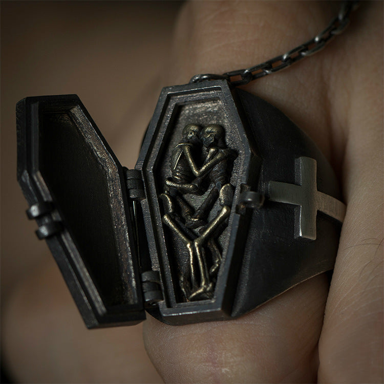 Coffin Couple Skeleton Ring - Holy Buyble
