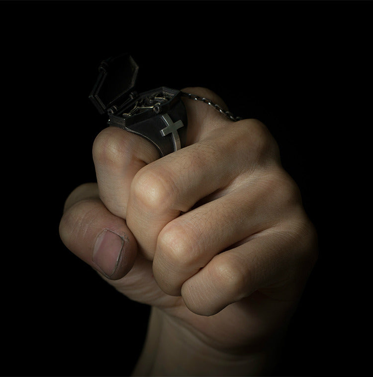 Coffin Couple Skeleton Ring - Holy Buyble