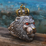 Crowned Lion Leo Ring
