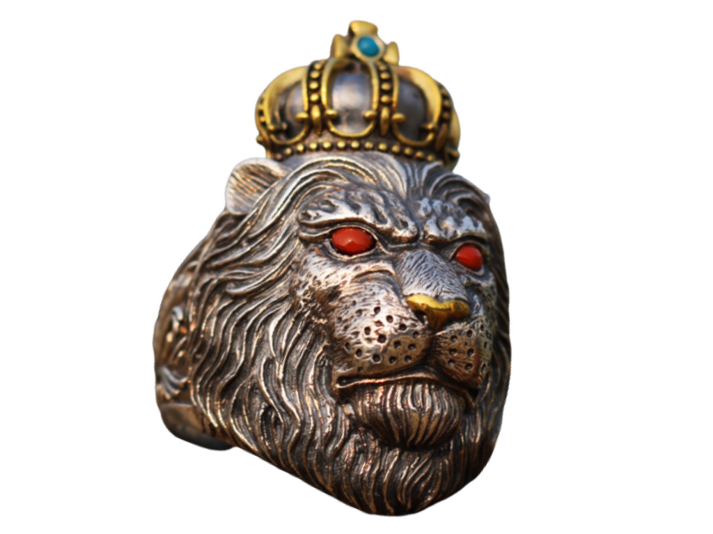 Crowned Lion Leo Ring
