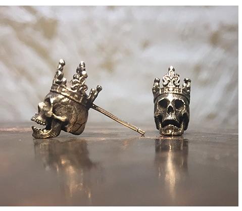 Crowned Royal Skull Earrings - Holy Buyble