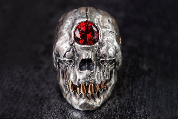 Crystal Eye Cyclops Skull Ring - Holy Buyble