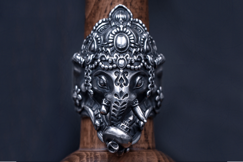 Brass Skull Hook Demon Key Ring