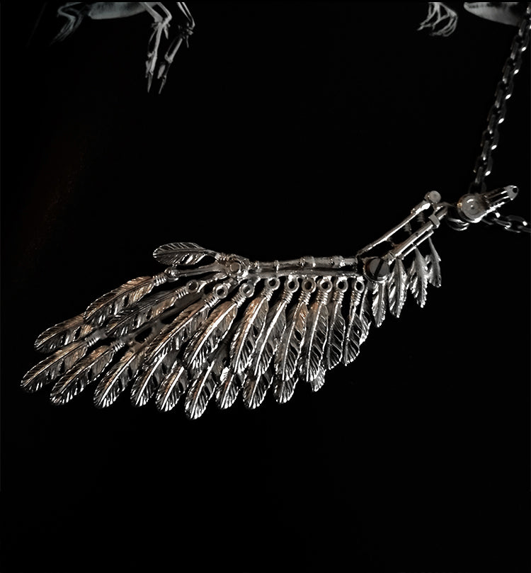 Realistic Silver Wing Necklace - Holy Buyble