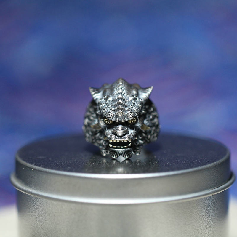 Guardian of Good Fortune Foo Dog Lion Ring - Holy Buyble