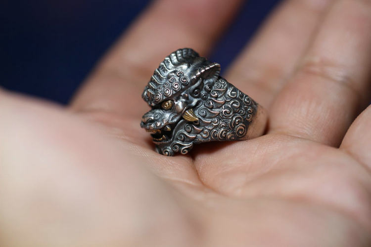 Guardian of Good Fortune Foo Dog Lion Ring - Holy Buyble