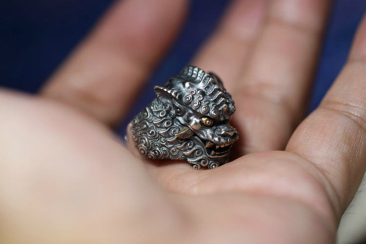 Guardian of Good Fortune Foo Dog Lion Ring - Holy Buyble