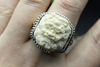 Mammoth Ivory Fossil Foo Dog Ring - Holy Buyble