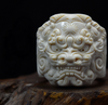 Mammoth Ivory Fossil Foo Dog Ring - Holy Buyble