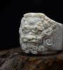 Mammoth Ivory Fossil Foo Dog Ring - Holy Buyble