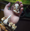 Deer Antler Raven Skull Bead