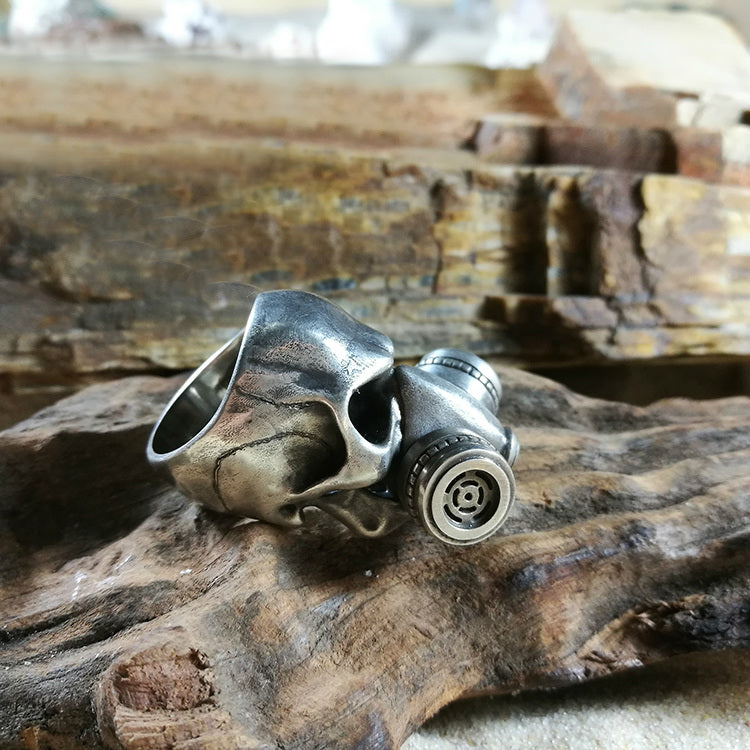 Gas Mask Skull Ring - Holy Buyble