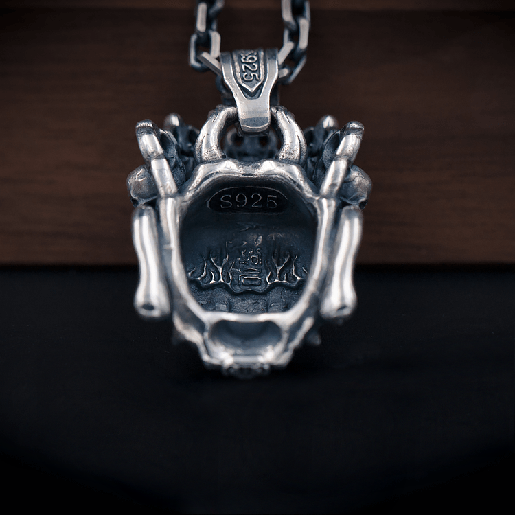 Mahākāla God of Fortune Silver Pendant - Holy Buyble