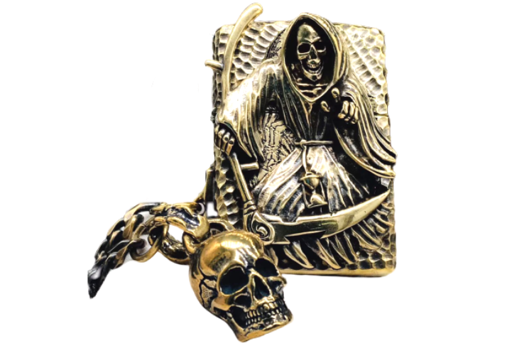 Grim Reaper Skull Zippo Custom Lighter Case