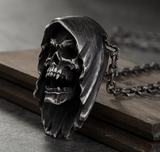 Grim Reaper Vampire Skull Pendant Necklace