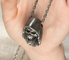 Grim Reaper Vampire Skull Pendant Necklace