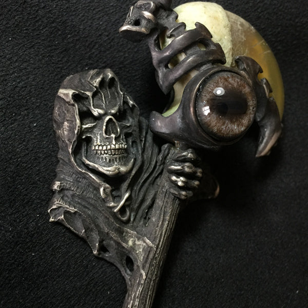 Beasty Grim Reaper the Pendant of Death ☠ Moon Stone Edition ☠ - Holy Buyble