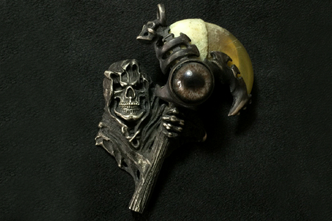 Customizable Brass Skull Bead
