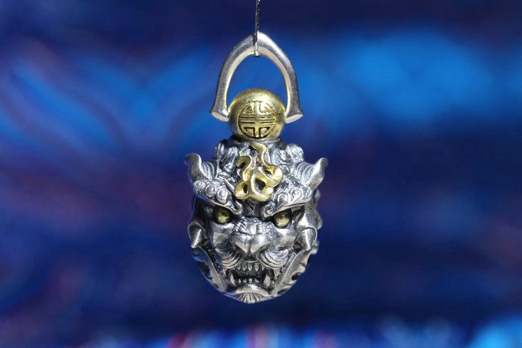 Guardian Lion Foo Dog Car Pendant / Key Ring - Holy Buyble