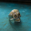 Mexican Sugar Skull Biker Ring - Holy Buyble