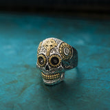 Mexican Sugar Skull Biker Ring - Holy Buyble