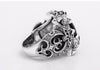 Claw & Skull Black Agate Silver Ring - Holy Buyble