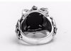 Claw & Skull Black Agate Silver Ring - Holy Buyble