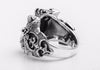 Claw & Skull Black Agate Silver Ring - Holy Buyble