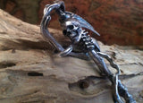 Skull Skeleton Grim Reaper Pendant Necklace