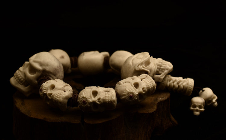 Deer Antler Red Dot Skulls Bracelet - Holy Buyble