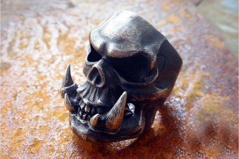 Masked Ghost Knight Skull Ring