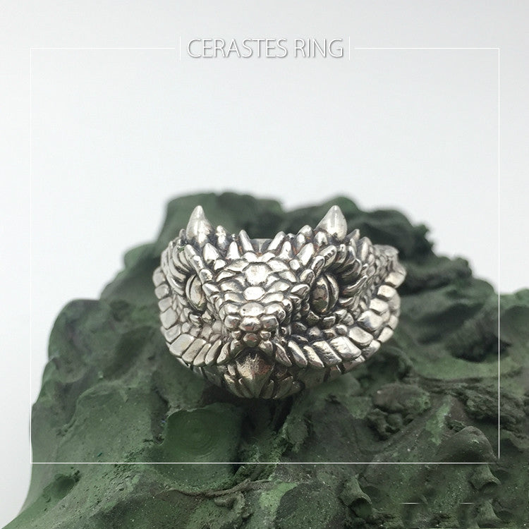 Horned Cerastes Snake Ring - Holy Buyble