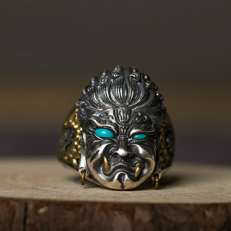 Immovable Protector Acalanatha Silver Ring - Holy Buyble