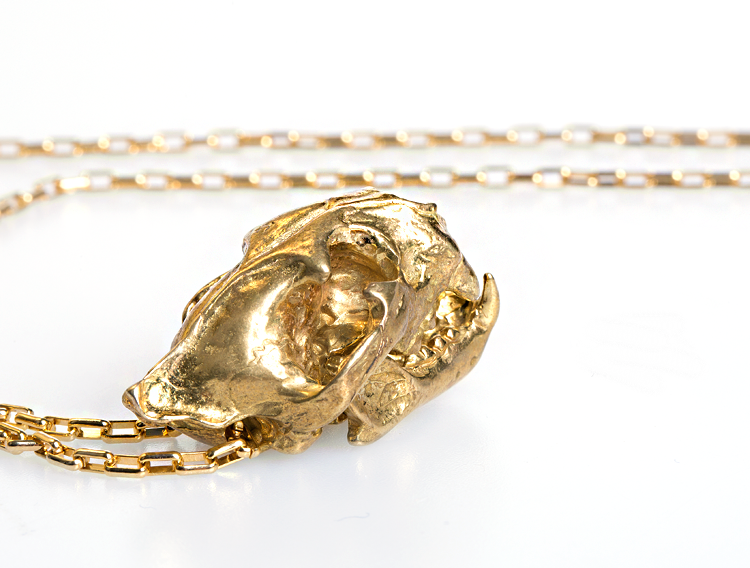 Leopard Skull Brass Pendant Necklace - Holy Buyble