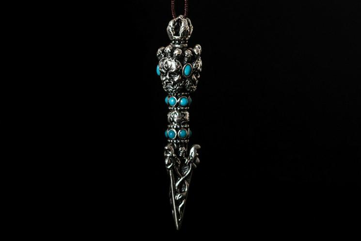 Mahākāla Dagger Silver Pendant - Holy Buyble