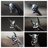Japanese Demon Oni Silver Earring - Holy Buyble
