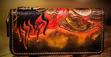 Premium Leather Mahākāla God Painted Wallet - Holy Buyble
