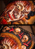 Premium Leather Mahākāla God Painted Wallet - Holy Buyble