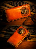 Handcrafted Premium Leather Mahākāla God of Fortune Wallet - Holy Buyble