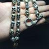 Skull Chain Silver & Brass Necklace - Holy Buyble