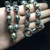 Skull Chain Silver & Brass Necklace - Holy Buyble