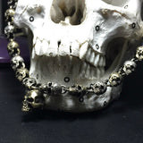 Skull Chain Silver & Brass Necklace - Holy Buyble