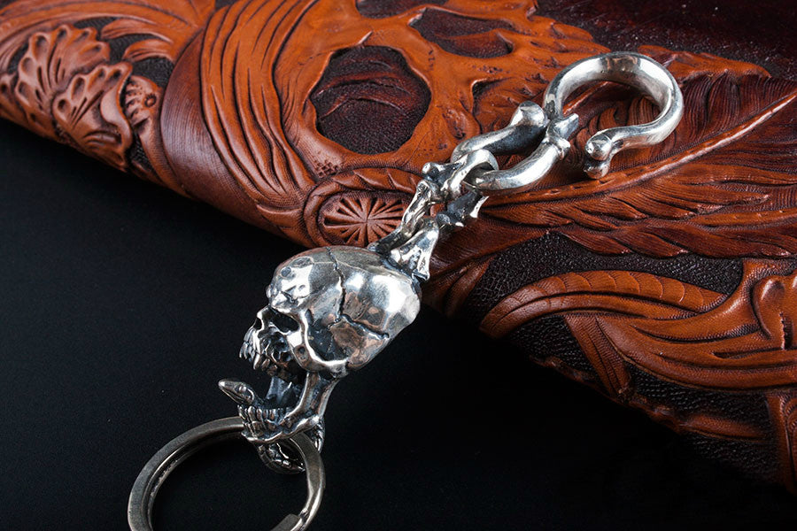 Skull & Snake Key Ring - Holy Buyble