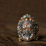 Yellow Jambhala God of Fortune Silver Ring - Holy Buyble