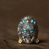 Yellow Jambhala God of Fortune Silver Ring - Holy Buyble