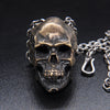 Solid Brass Skull Pendant