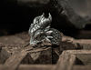 Little Monster Horned Dragon Ring